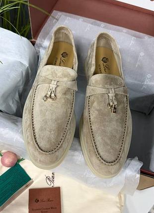 Женские бежевые лоферы лоро пиана loro piana lp