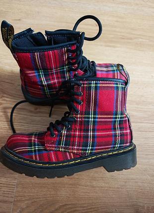 Ботинки dr. martens 1460 tartan детские, us 13 u9 12 eu 31