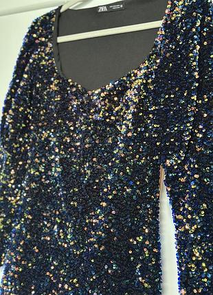 Сукня паєточна zara
