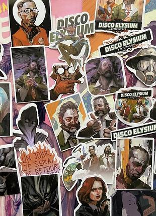 Наклейки/наліпки на тематику гри disco elysium