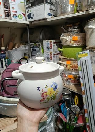 Кастрюля для жаркого 1,2 л (цена 700 грн если на карту) керамика