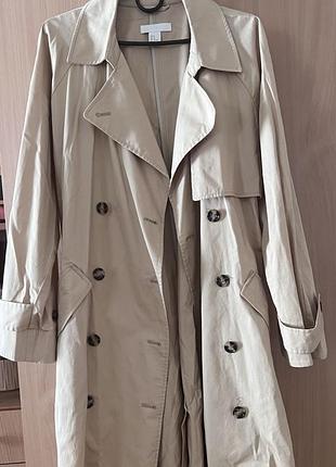 Тренч жіночий, бежевий h&m