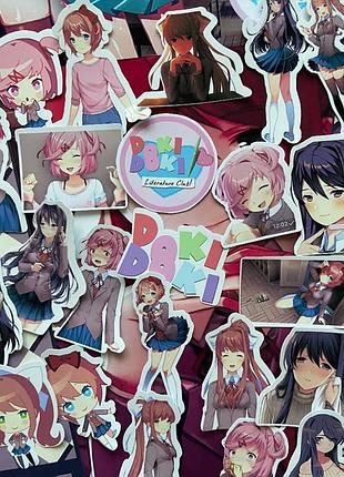 Наклейки/наліпки на тематику гри doki doki