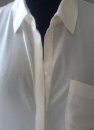 Базовая рубашка туника блуза, белая, ,еsprit раз. m-l-xl.2 фото