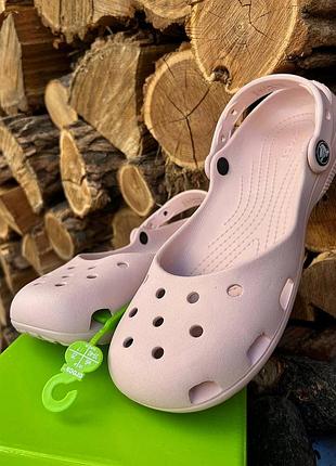 Жіночі босоніжки crocs classic ballet quartz рожеві жіночі босоніжки crocs classic ballet quartz