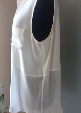 Базовая рубашка туника блуза, белая, ,еsprit раз. m-l-xl.3 фото