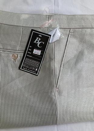 Новые летние легкие брюки в полоску bc new fashion, размер 48 (xl)