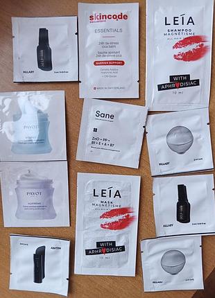 Пробники косметики разные. payot, leia, skincode, hillary, sane