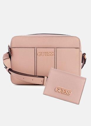 Стильний жіночий набір zadora guess сумка кросбоді та гаманець