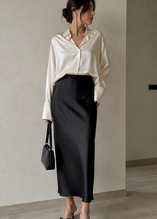 Атласна спідниця zara