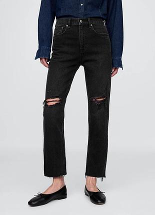 Женские прямые джинсы gap с высокой посадкой