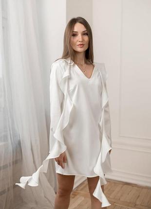 Сукня gorbenko design з воланами, атлас-котон, розмір s