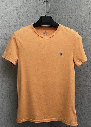 Помаранчева футболка від бренду polo ralph lauren
