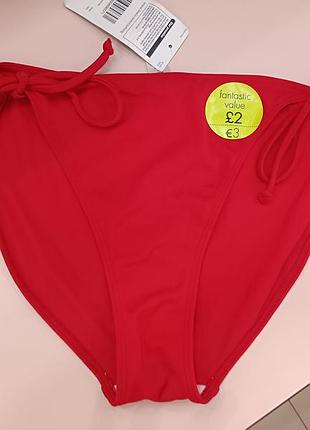 F&amp;f,новые женские плавки красные,р.18
