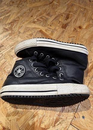 Кеди жіночі унісекс converse шкіряні чорні 36