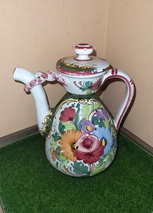 Вінтажний декоративний кавник assbrock keramik (фрн, 1960-ті) майоліка