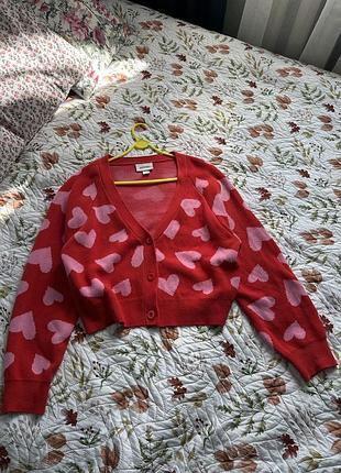 Кардиган у серденько