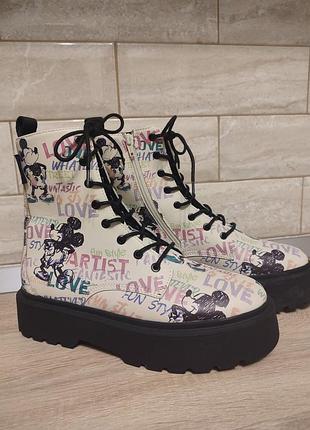 Ботинки для девочки zara mickey mouse, р. 38