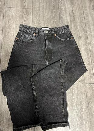Мом джинси чорні zara