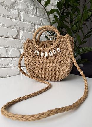 Маленька соломʼяна сумка shein
