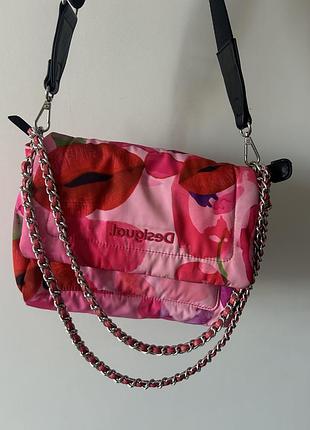 Сумка desigual, рожева 2