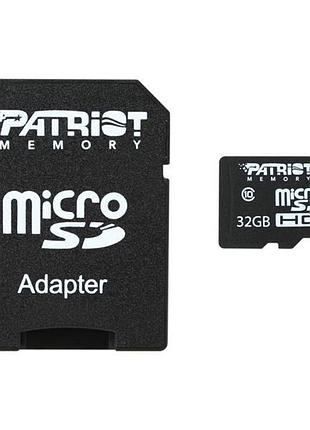 Карта пам'яті microsdhc (uhs-1) patriot lx series 32gb class 10 (adapter sd)