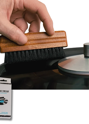 Щітка для вінілових пластин myllo vinyllo record brush антистатична, чорна