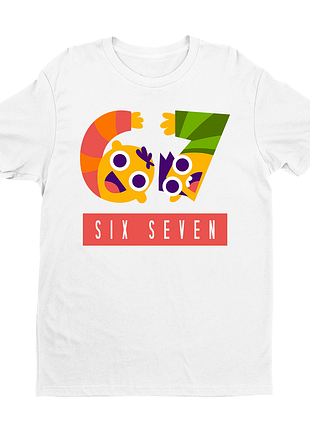 Футболка з оригінальним принтом "six seven (6-7) сикс севен" push it