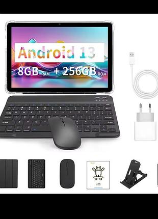 Планшет bdf global tab 10.1" (android 13, 8gb ram / 256gb rom, 8000 mah) + повний комплект 2-в-1