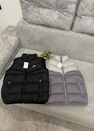 Безрукавка nike storm-fit | нейлон | s–xl | сіра / чорна