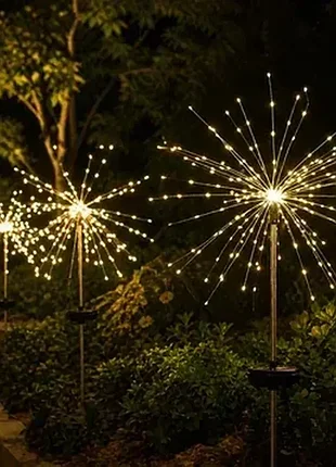 Декоративный садовый светильник "фейерверк" 150 led на солнечной батарее