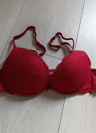 Розовый бюстгальтер ажурный бюст кружевной пуш-ап лиф кружевый intimissimi 32b 70b