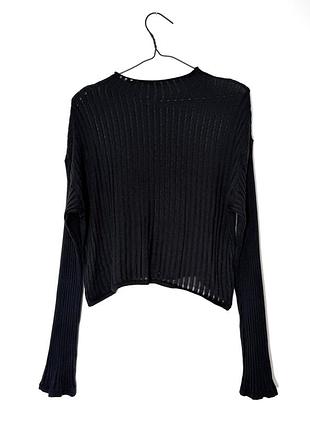 Черный короткий джемпер asos design