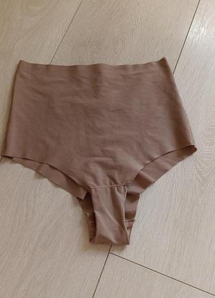Бежеві трусики безшовні труси гладкі h&m s c 8 36 44