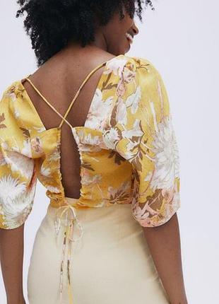 Топ женский в цветочный принт h&m m