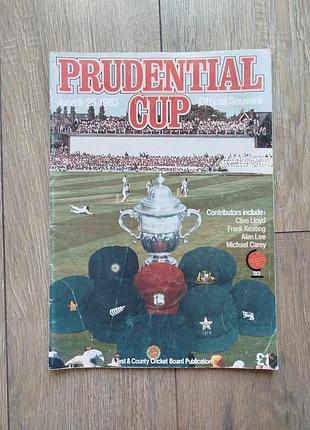 Винтажный журнал на английском prudential cup 1983 (крикет, британия)