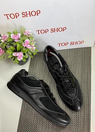 Оригинальные кроссовки ecco кожаные gore tex водонепроницаемые