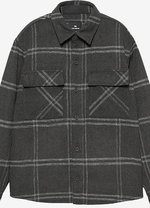 Тепла куртка сорочка pull&bear l 4