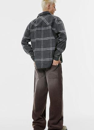Тепла куртка сорочка pull&bear l 2