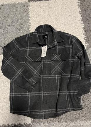 Тепла куртка сорочка pull&bear l 8