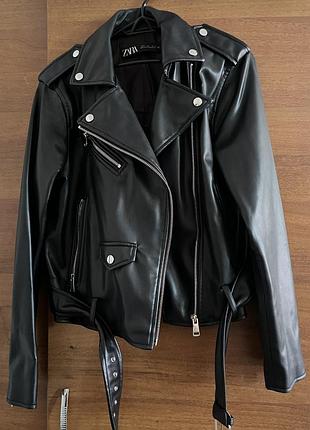 Шкіряна куртка косуха zara