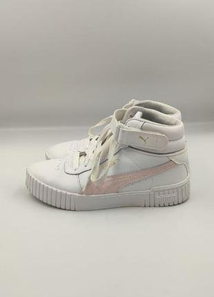 Високі шкіряні кросівки хайтопи puma carina 2.0 mid • розмір 37.5-38 (устілка 24 см)