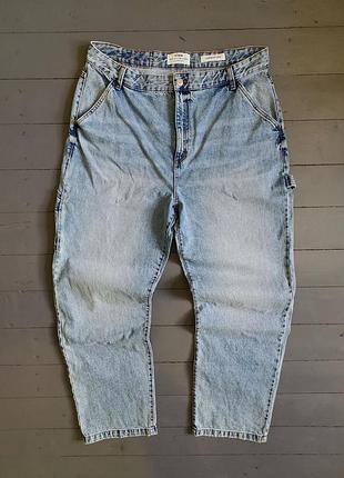 Багги джинсы kottonon голубые широкие мужские g-star raw diesel h&amp;m