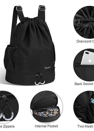 Рюкзак ryaco drawstring backpack sports gym bag легкий водостойкий 6