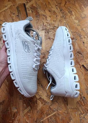 Оригинальные кроссовки skechers glide-step fasten up (модель 232136/wht)