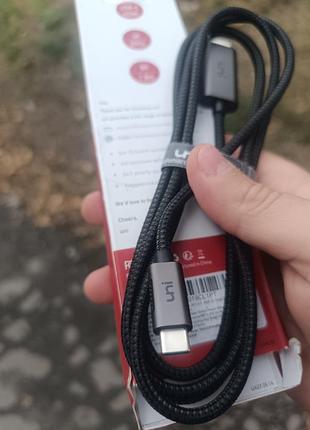 Кабель usb-c to hdmi 4k 60hz 1.8m uni (нейлонова обплетення)