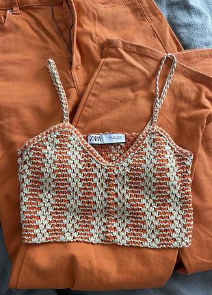 Вʼязаний топ від zara