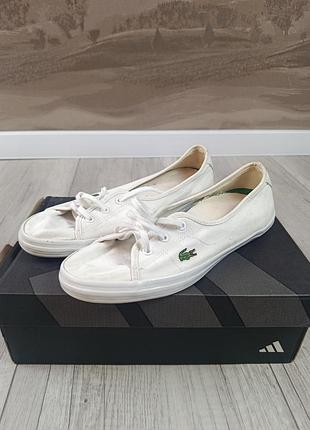 Кеды женские белые lacoste, размер 40,5