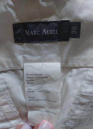 Білі літні штани палаццо marc aurel, 100% бавовна, р. s (36)