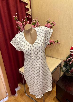Хлопковая ночнушка sleepwear uk12-14